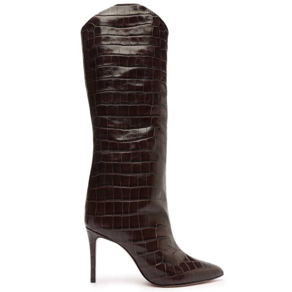 Maryana Crocodile-Embossed Leather Boot- Schutz